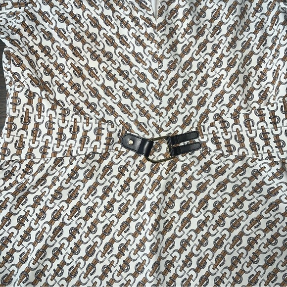 Ralph Lauren A-Line Midi Dress Equestrian Print Belted 16 | Office Career - Picture 3 of 11